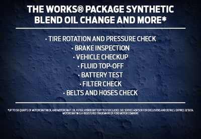 The Works Package: Synthetic Blend Oil Change and More