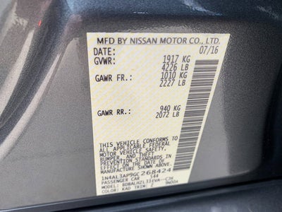 2016 Nissan Altima 2.5 SR