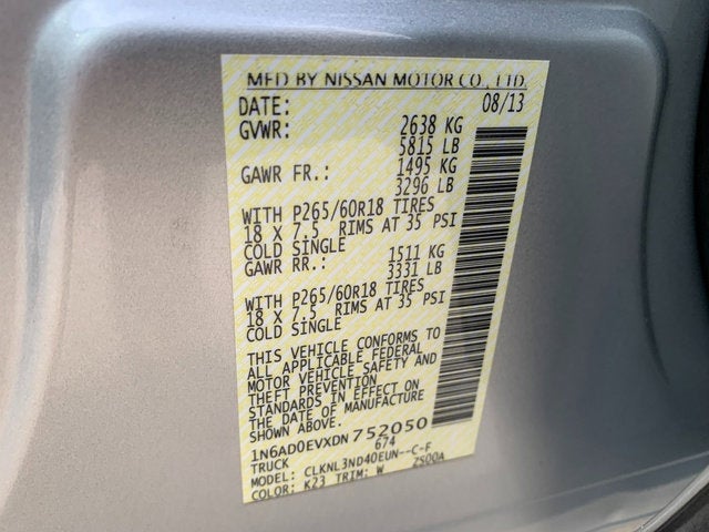 2013 Nissan Frontier SL