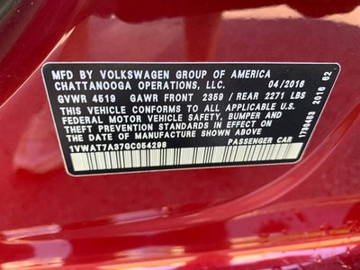 2016 Volkswagen Passat 1.8T S