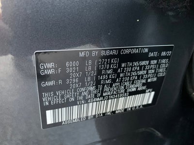 2022 Subaru Ascent Onyx Edition