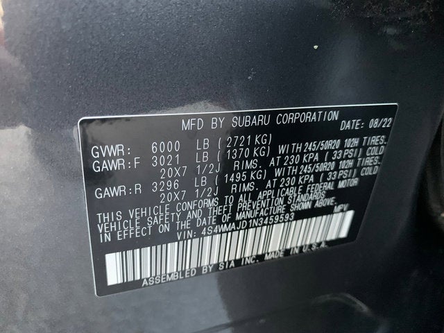 2022 Subaru Ascent Onyx Edition