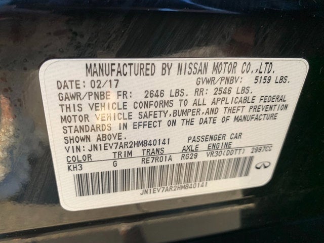 2017 INFINITI Q50 3.0t Signature Edition